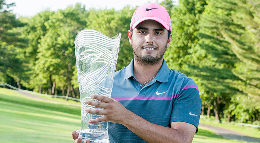 Ancer after his win on the Web.com tour at the 2015 Nova Scotia Open.