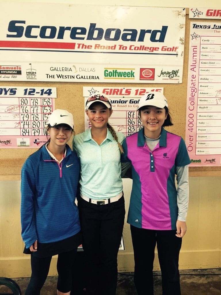 Girls 11-14 Division Medalists: Champion - Elina Sinz ; 2nd Place - Jaqueline Nguyen ; 3rd Place - Ashley Yen