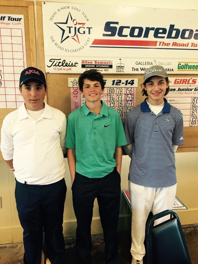 Boys 11-14 Division Medalists: Champion - Dallas Hankamer ; 2nd Place - Andrew Spaulding ; 3rd Place - J. Holland Humphries