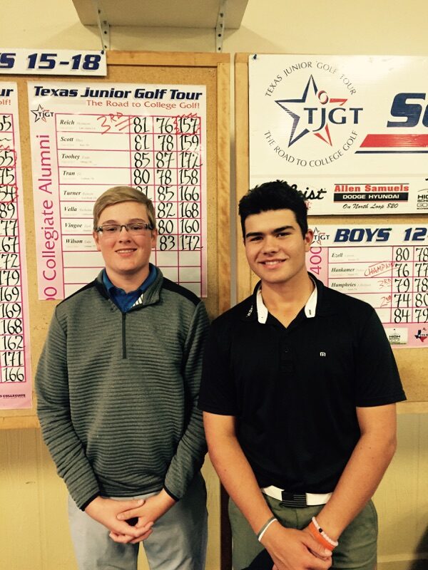 Boys 15 - 18 Division Medalists: Champion - Stephen Campbell Jr ; 2nd Place - Hunter Bott